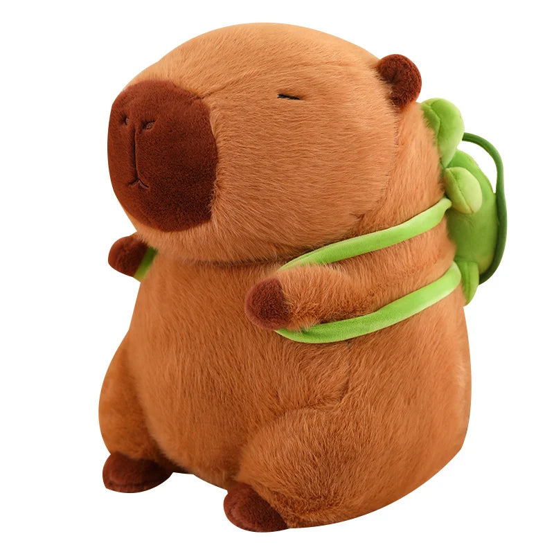 Capybara with Turtle Tortoise Backpack 9.1"-17.7" Plushie