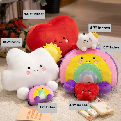 Smiling Purple Pastel Rainbow Plushie