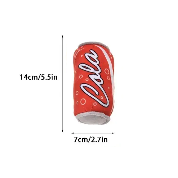 Cola Soda Dog Squeaker Plush Toy