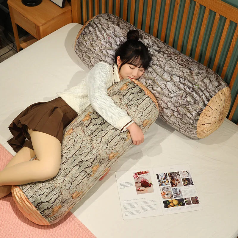Red Maple Tree Wooden Log Plush