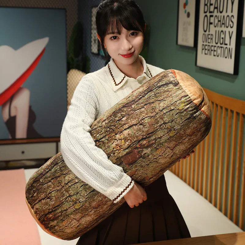 Red Maple Tree Wooden Log Plush