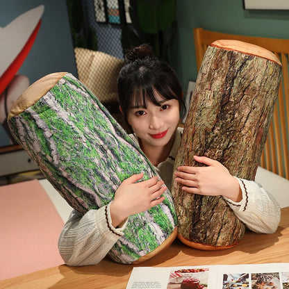 Red Maple Tree Wooden Log Plush