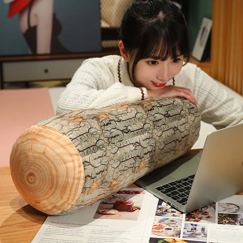 Red Maple Tree Wooden Log Plush