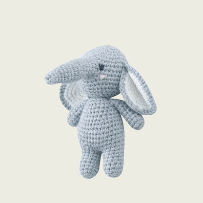 Baby Elephant Crochet Stuffed Animal 4.3" Jumbo Dumbo Plushie