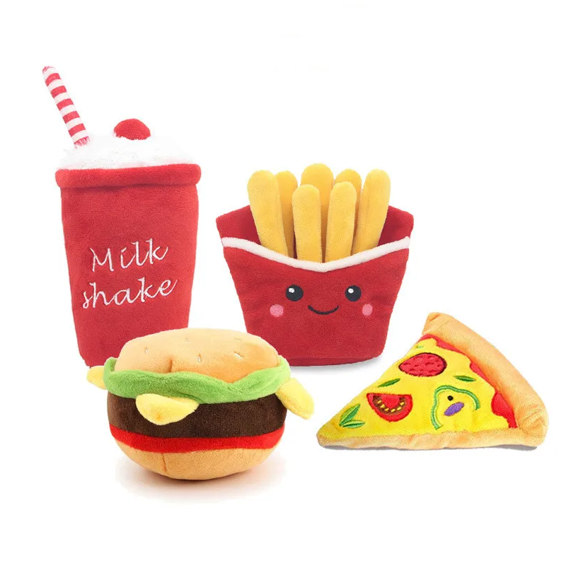 Milkshake Fast Food Dog Squeaker Plush Toy