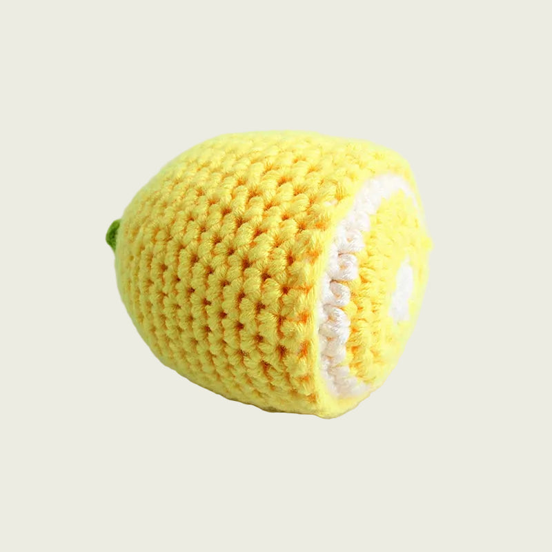 Plush Wool-Knit Lemon Half
