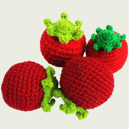Plush Wool-Knit Tomato