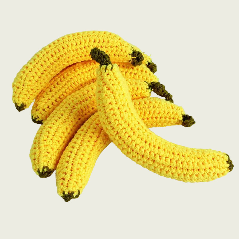 Plush Wool-Knit Banana