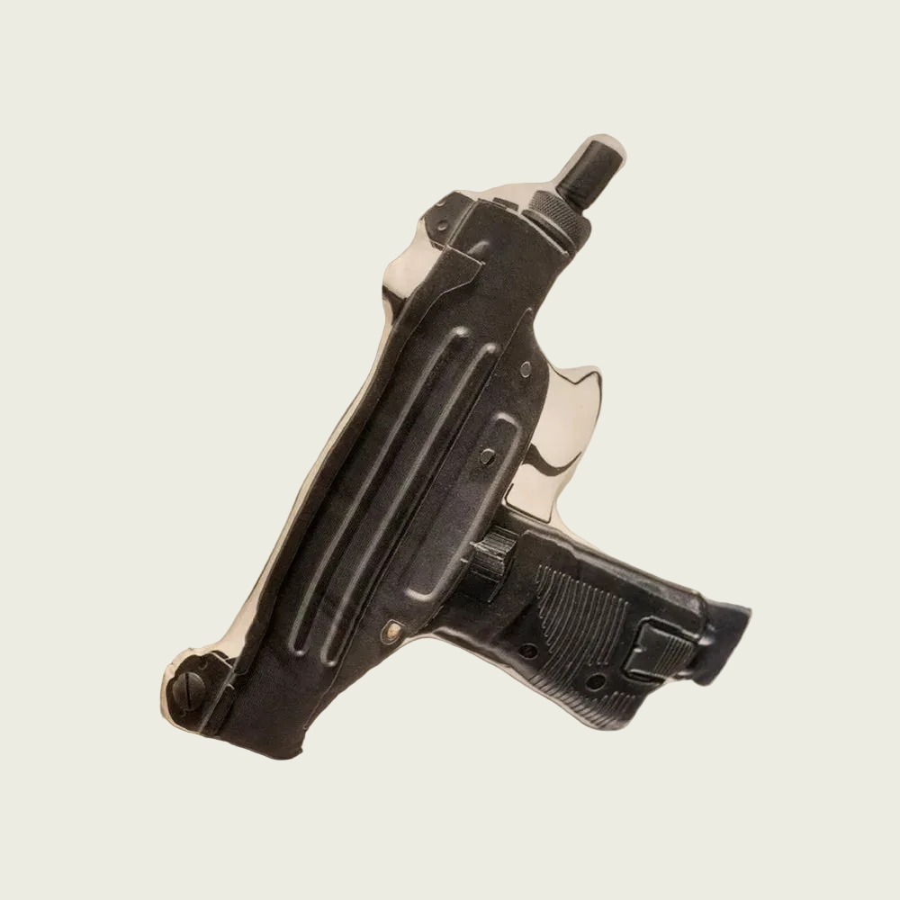 Fake Uzi Pistol Printed Plush Toy