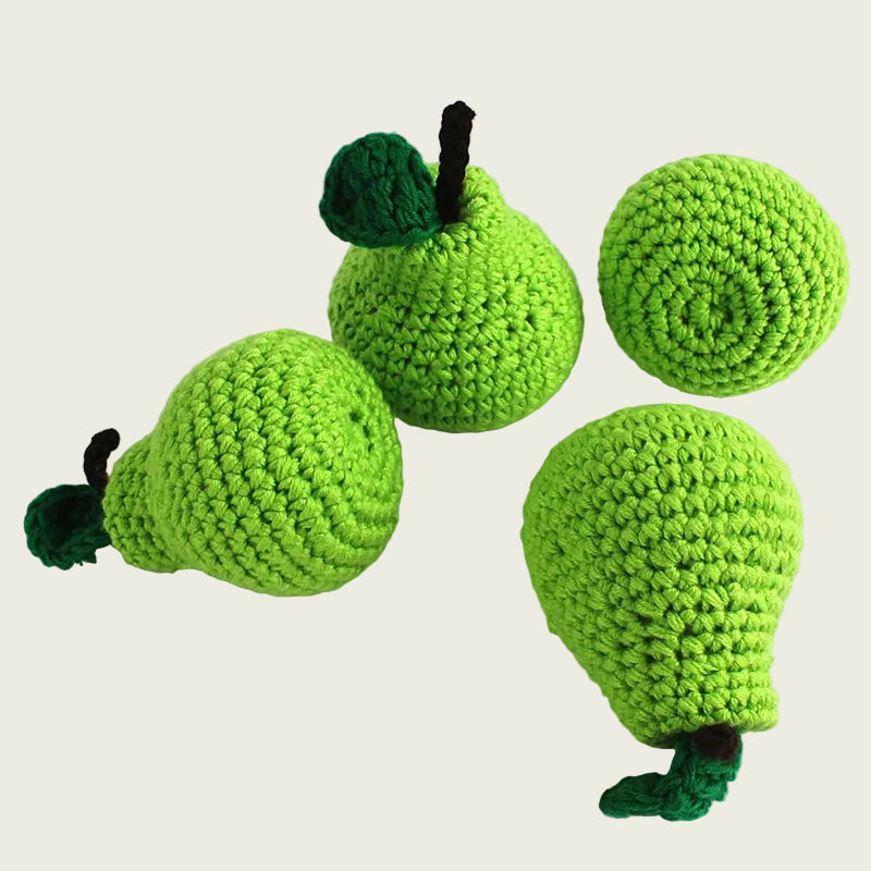 Plush Wool-Knit Pear