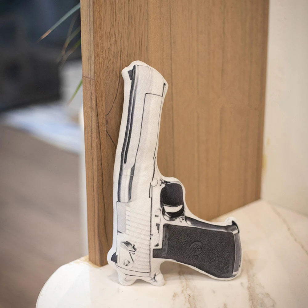 Fake Desert Eagle Pistol Printed Plush Toy