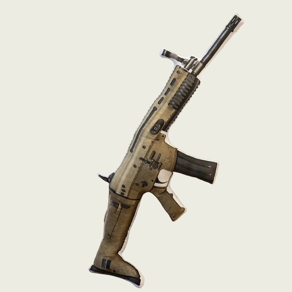 Fake SCAR-L Assault Rifle Printed Plush Toy