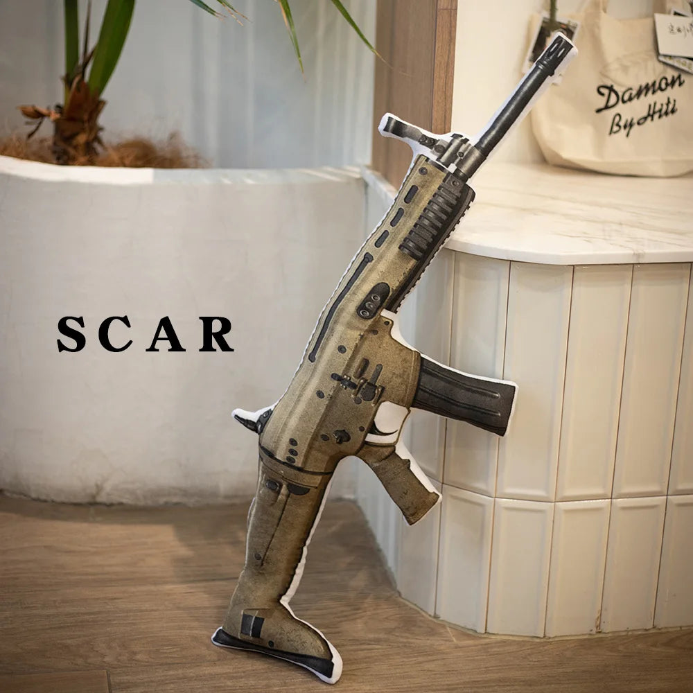 Fake SCAR-L Assault Rifle Printed Plush Toy