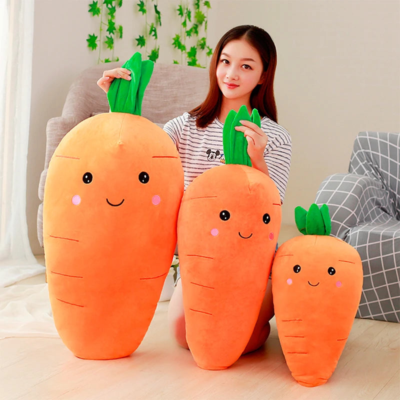 Plush Cheerful Cartoon Carrot