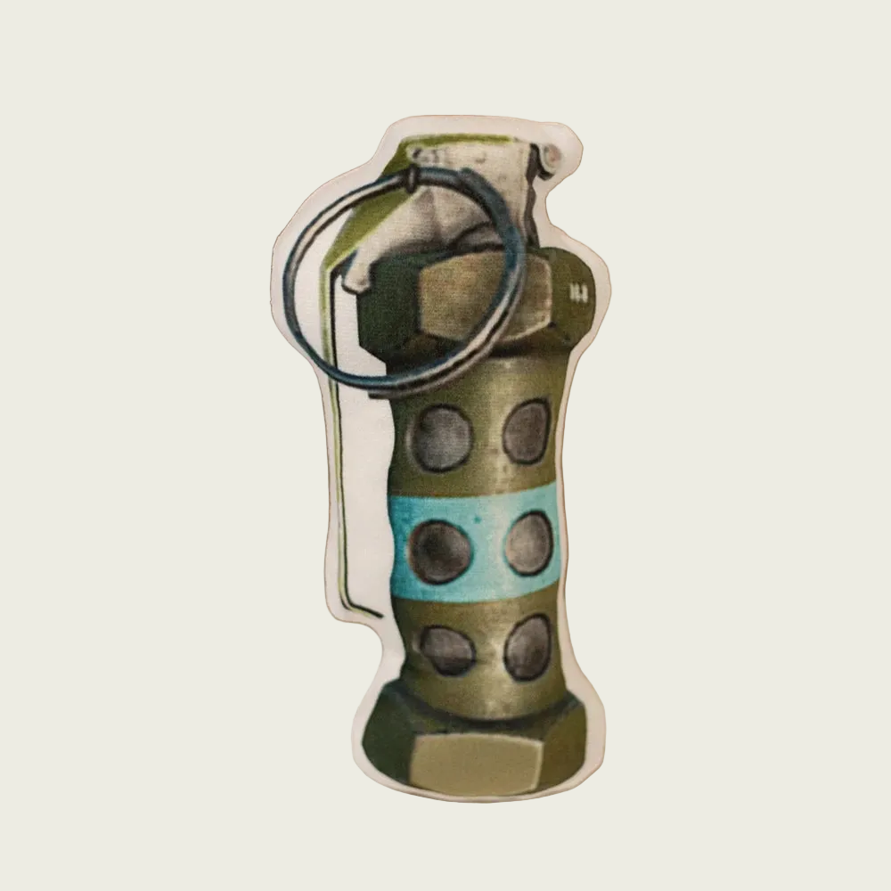 Fake Stun Flashbang Grenade Printed Plush Toy