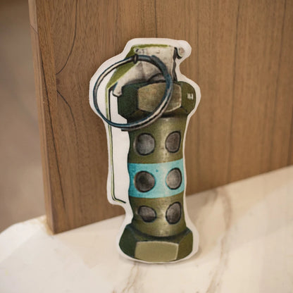 Fake Stun Flashbang Grenade Printed Plush Toy