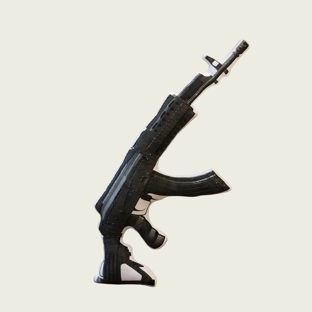 Fake M16 Assault Rifle Printed Plush Toy