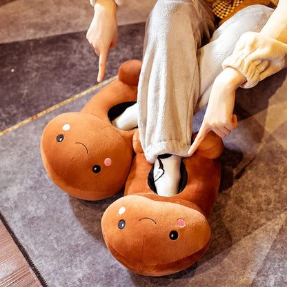 Penis Slippers Plush Adult Phallic Footwear