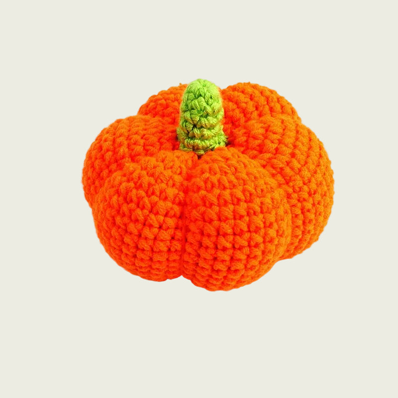 Plush Wool-Knit Pumpkin
