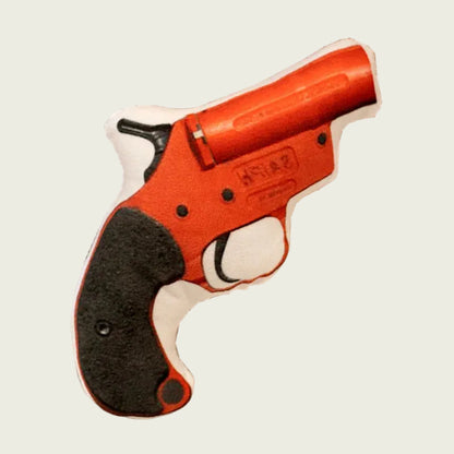 Fake Flare Gun Revolver Printed Plush Toy