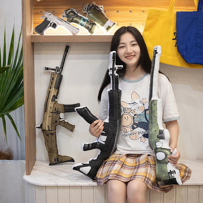 Fake M16 Assault Rifle Printed Plush Toy