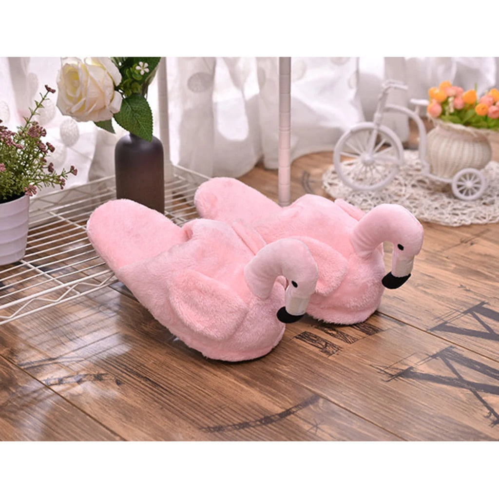 Flamingo Plush Slippers