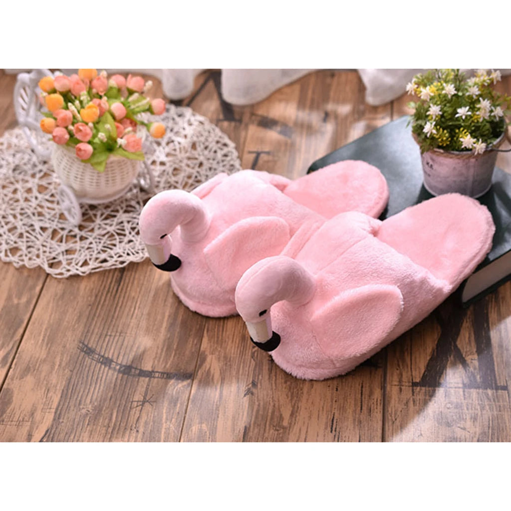 Flamingo Plush Slippers