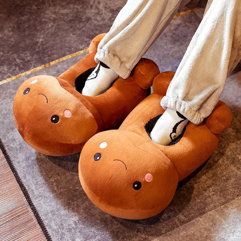 Penis Slippers Plush Adult Phallic Footwear