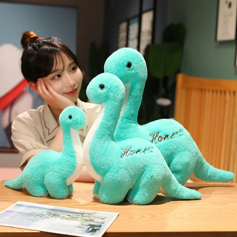 Sky Blue Baby Brontosaurus Stuffed Animal