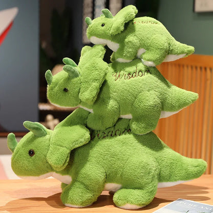 Pickle Green Baby Triceratops Stuffed Animal