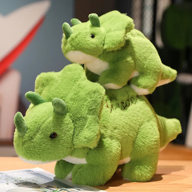 Pickle Green Baby Triceratops Stuffed Animal