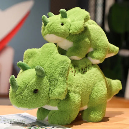 Pickle Green Baby Triceratops Stuffed Animal