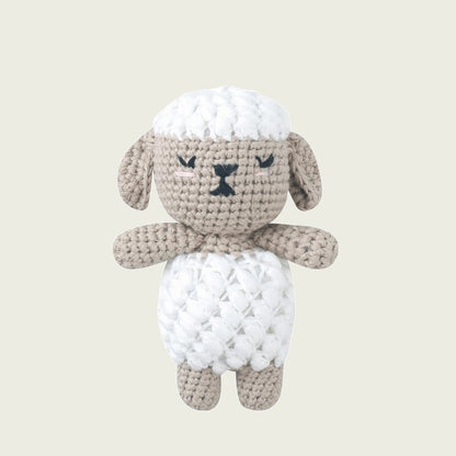 Little Lamb Crochet Stuffed Animal 4.3" Baby Sheep Crocheted Plushie