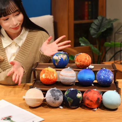 Micro Jupiter Planet Plush Keychain