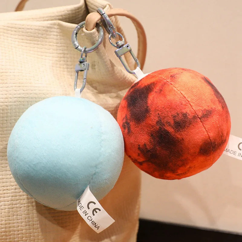 Micro Uranus Planet Plush Keychain