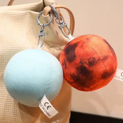 Micro Uranus Planet Plush Keychain