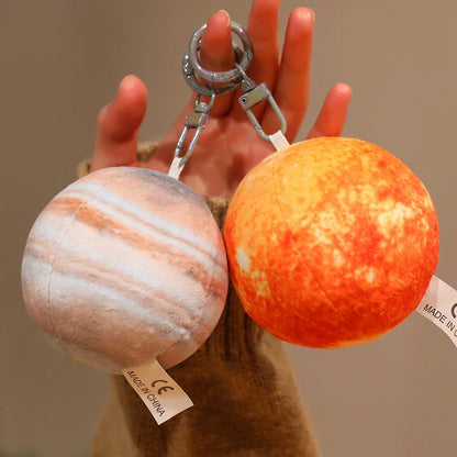 Micro Jupiter Planet Plush Keychain