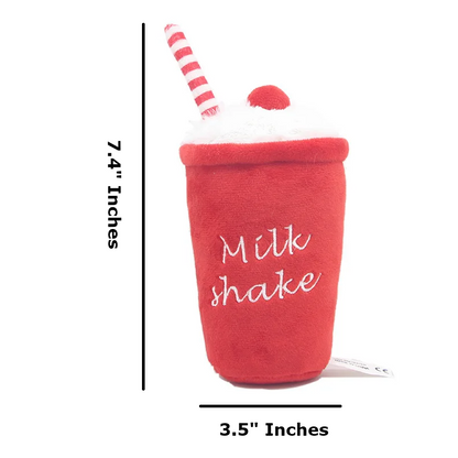 Milkshake Fast Food Dog Squeaker Plush Toy