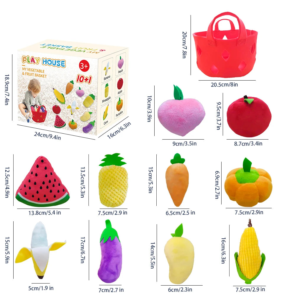 Mango Plush Fruit Basket Friend