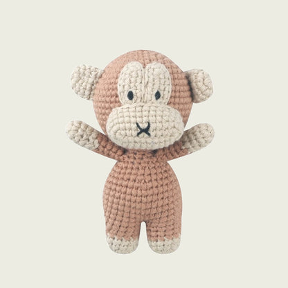 Baby Monkey Crochet Plushie 4.7" Crocheted Stuffed Animal