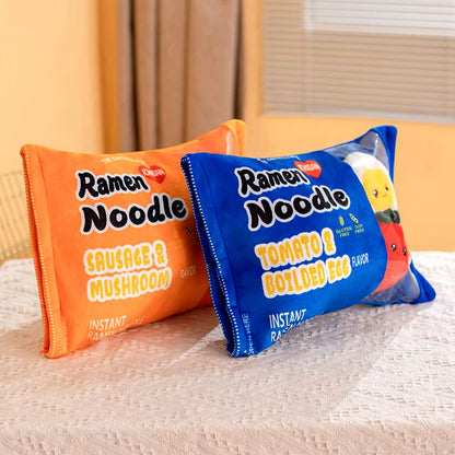 Pack of Ramen Noodle Stuffed Snack Plushes