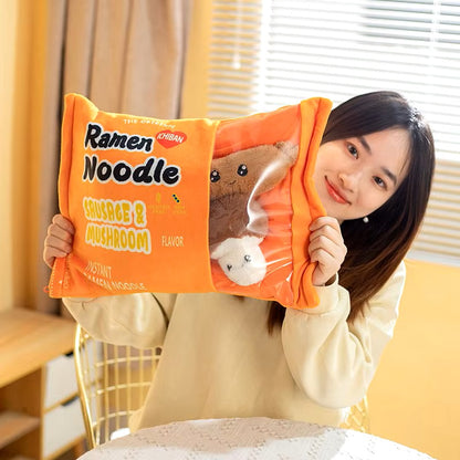 Pack of Ramen Noodle Stuffed Snack Plushes