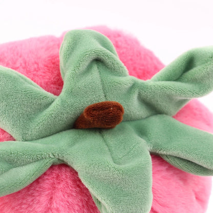 Pink Strawberry Plush with White Seeds