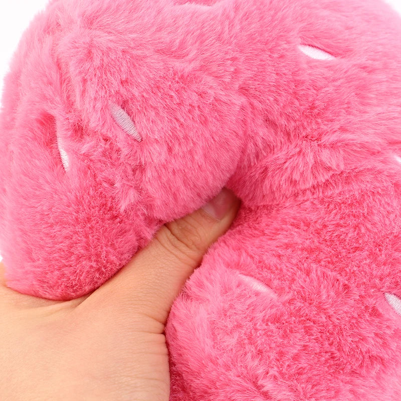 Pink Strawberry Plush with White Seeds