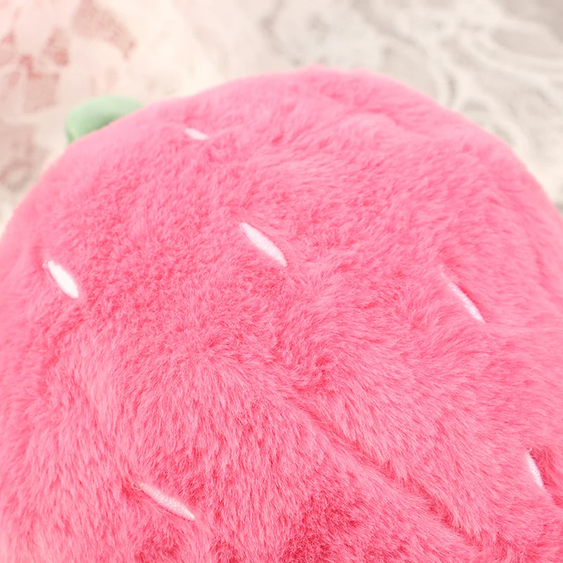 Pink Strawberry Plush with White Seeds