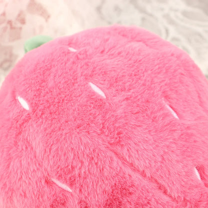 Pink Strawberry Plush with White Seeds