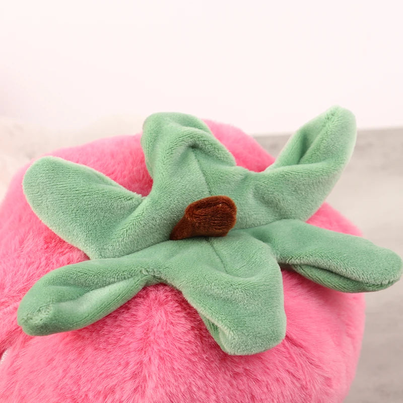 Pink Strawberry Plush with White Seeds