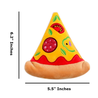 Pizza Fast Food Dog Squeaker Plush Toy