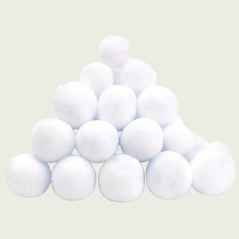 White Plush Snowballs (12)