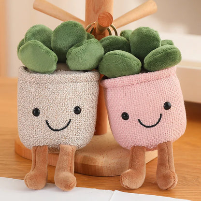 Succulent Potted Plant Plushie Keychain